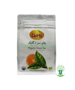 چای سبز ارگانیک مخلوط شده با برگه پرتقال